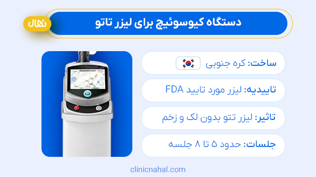 دستگاه کیوسوئیچ برای لیزر تاتو
